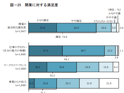開業に対する満足度