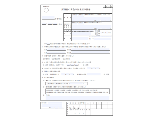 青色申告書