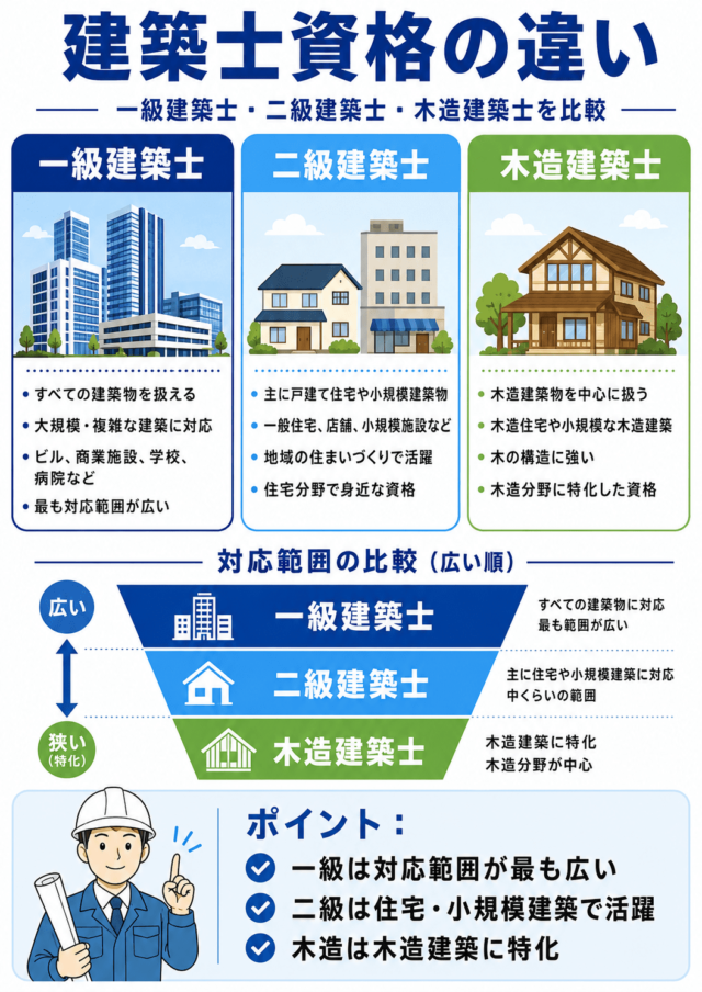 建築士資格の違い