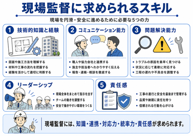 現場監督に求められるスキル