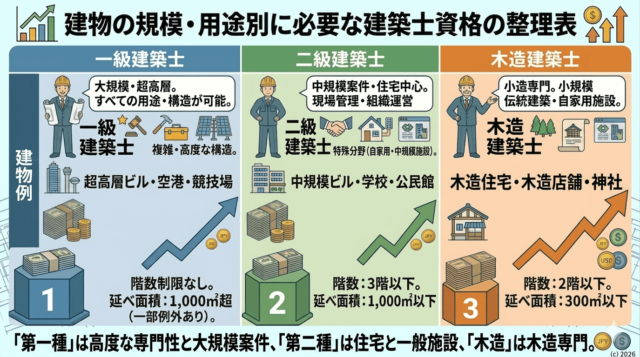 建築士資格,違い