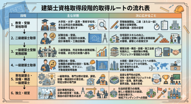 建築士資格段階的ルート