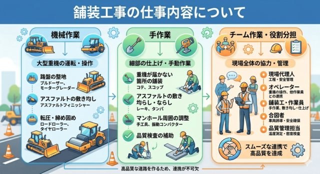 舗装工事の仕事内容・作業