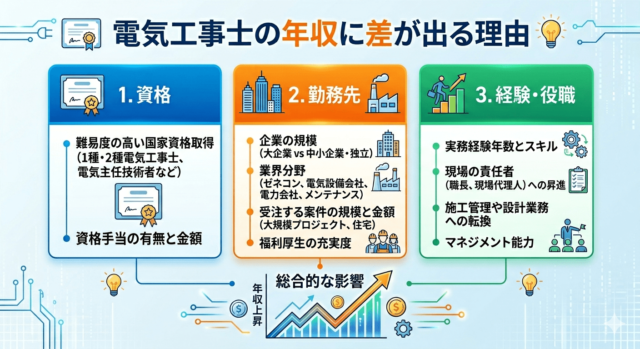 電気工事士の年収に差が出る理由