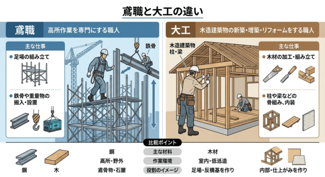 鳶職と大工の違い