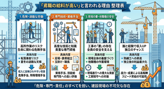 鳶職の給料が高いと言われる理由