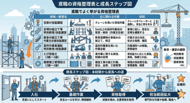 鳶職の資格とステップ