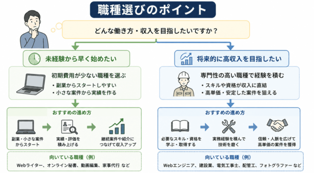個人事業主,職種選びのポイント