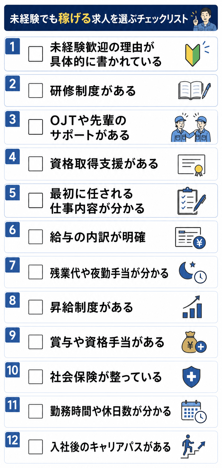 未経験でも稼げる求人を選ぶチェックリスト