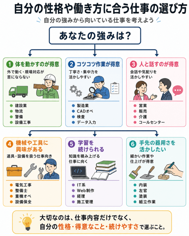 自分の性格や働き方に合うか確認する方法
