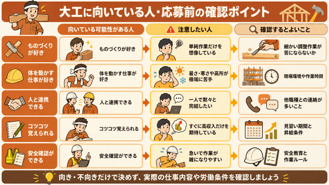 大工に向いている人