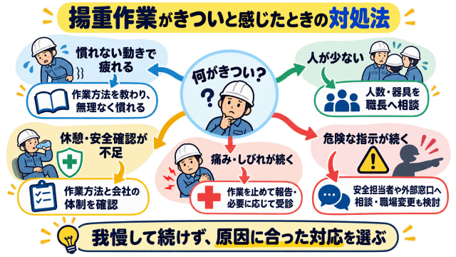 揚重作業がきついと感じたときの対処法