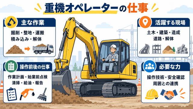 重機オペレーターの仕事