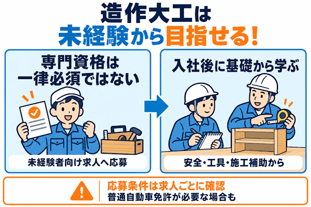 造作大工は未経験でも始められる！