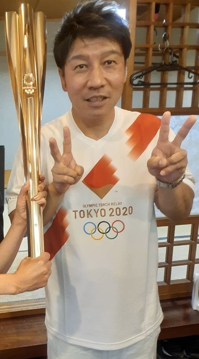 社長です…聖火ランナーしました